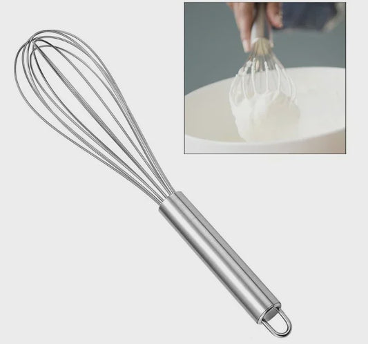 10-inch Roestvrijstalen Garde - Handmatige Eierklopper & Mixer voor Keuken