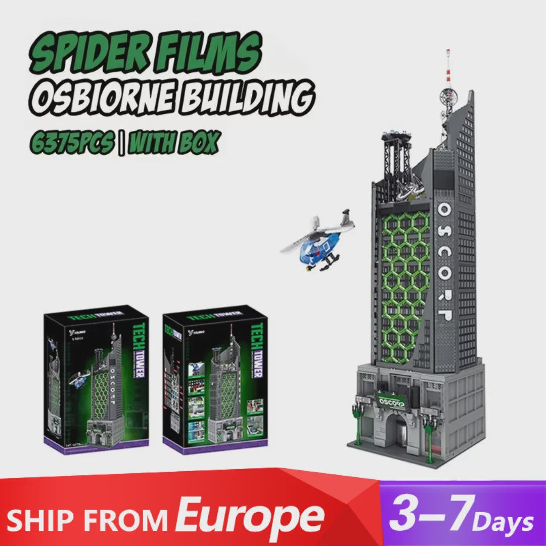 Oscorp Tower Bouwstenen Model Kit met Verlichting - 6375 Delen - Creatief Speelgoed