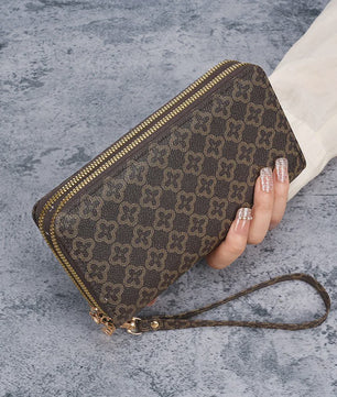 Multifunctionele Dames Portemonnee Clutch: Telefoon, Kaarten & Geld - Ritsluiting