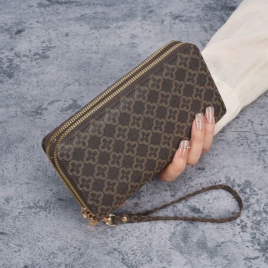 Multifunctionele Dames Portemonnee Clutch: Telefoon, Kaarten & Geld - Ritsluiting