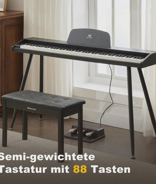 Digitale Piano 88 Toetsen met Hamer Mechaniek, 3 Pedalen en MIDI-USB