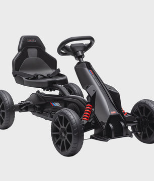 Homcom Children's Pedal Go-Kart, Child's Go-Kart, with 4-Position Adjustable Seat, Silent Eva Wheels, 100 X 58 X 5