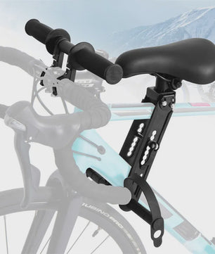 Universeel Fiets Kinderzitje Voorop - Verstelbaar met Veiligheidshandvat en Pedalen
