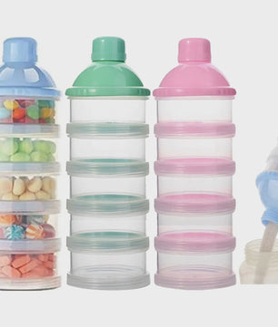 Draagbare Melkpoeder Dispenser met 4/5 Vakken voor Babyvoeding en Snacks