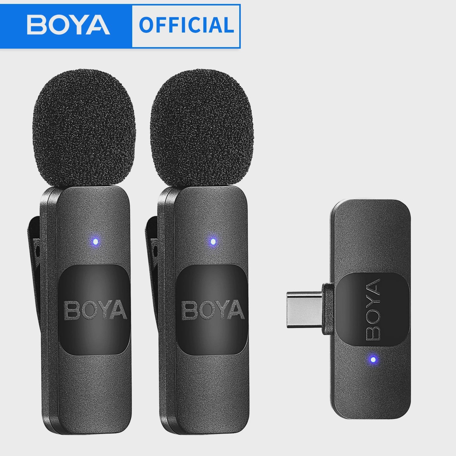 BOYA BY-V Professioneel Draadloos Lavalier Mini Microfoon Systeem voor iPhone & Android