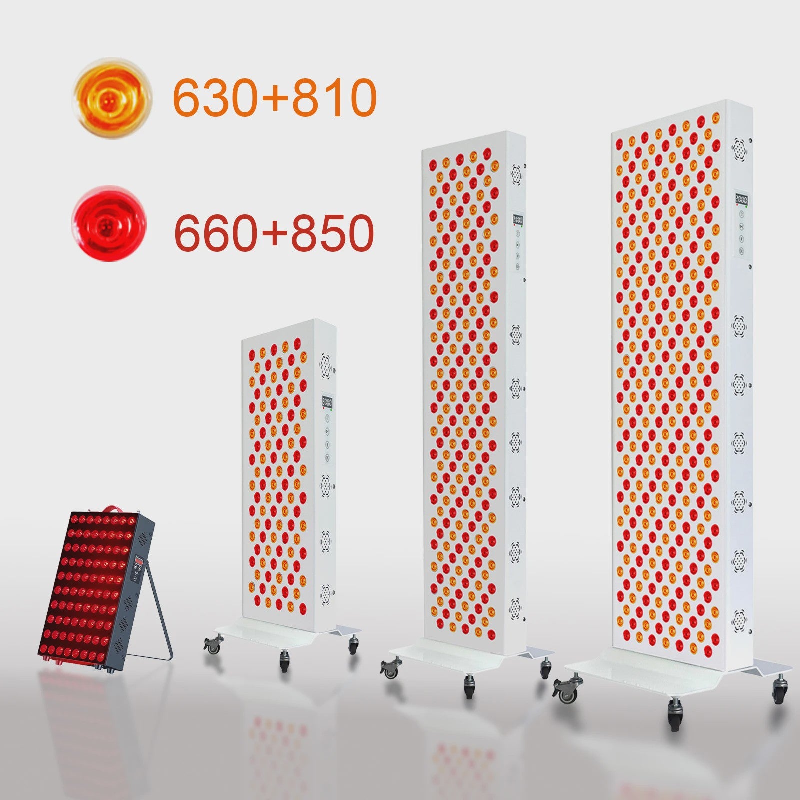 Dual Chip Roodlichttherapie Paneel LED - Gezicht & Lichaam - 630nm/660nm Rood & 810nm/850nm NIR