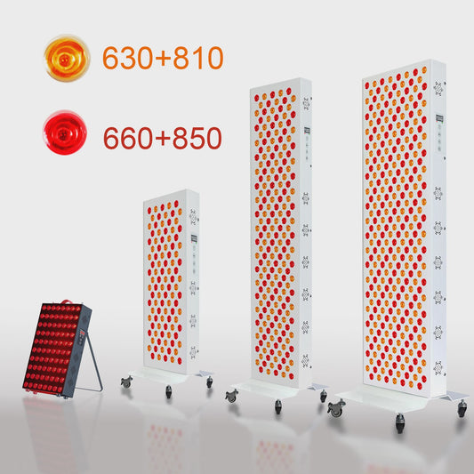 Dual Chip Roodlichttherapie Paneel LED - Gezicht & Lichaam - 630nm/660nm Rood & 810nm/850nm NIR