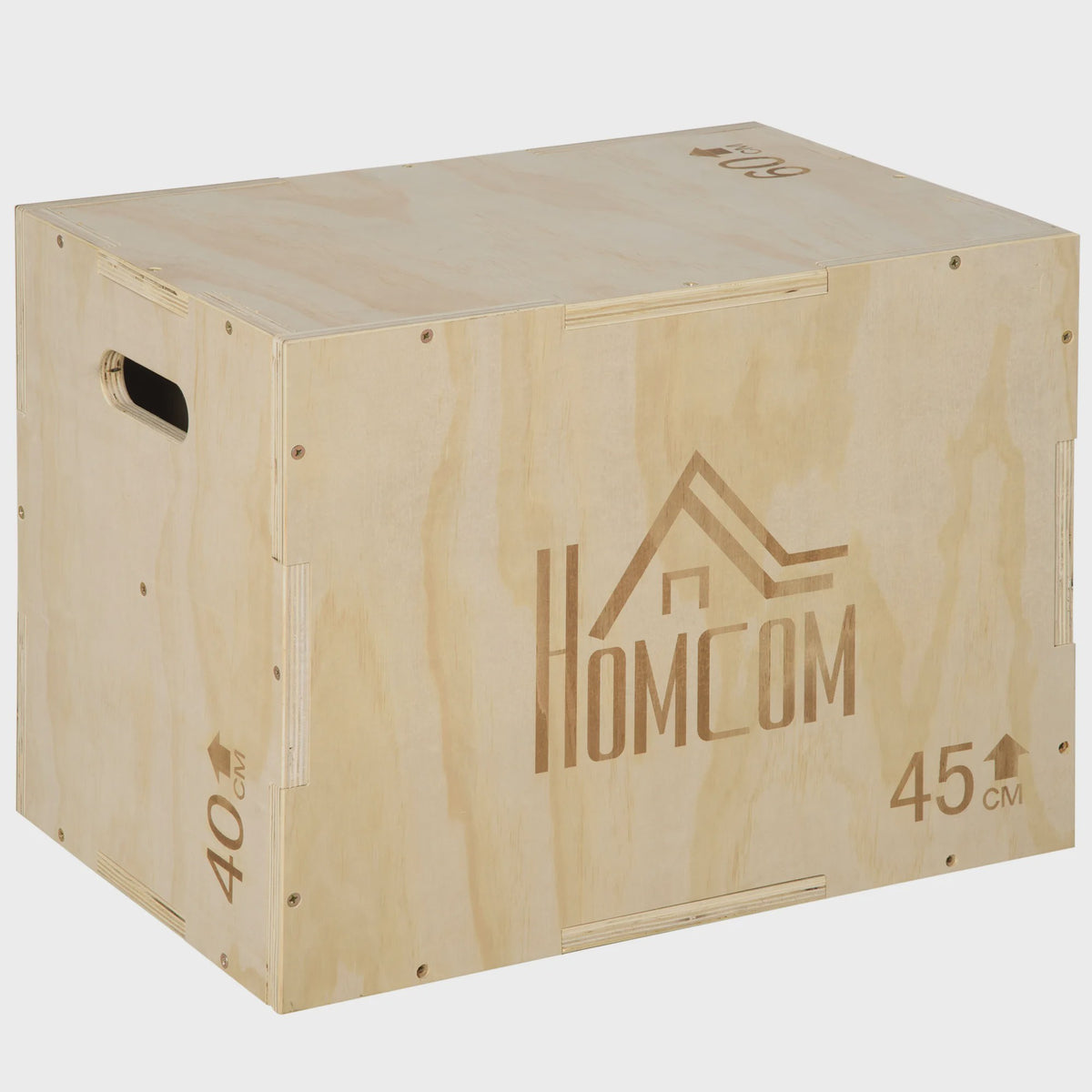 HOMCOM Plyobox Trainingsbox - 3 Hoogtes (40/45/60 cm) voor Box Jumps & Krachttraining
