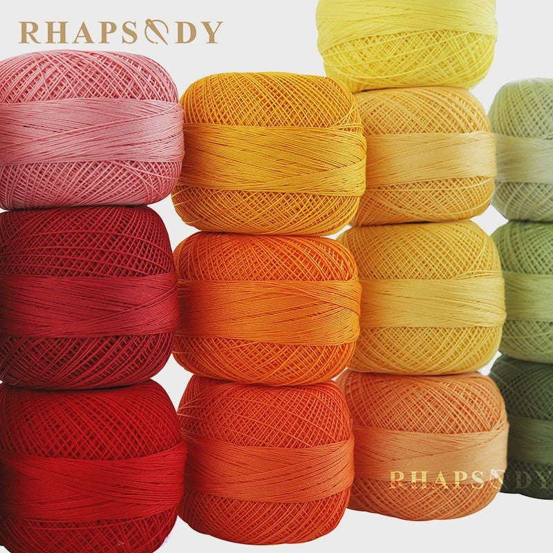 Rhapsody Garen Maat 80 - 100% Egyptisch Katoen voor Haken, Breien & Macramé - 31 Kleuren
