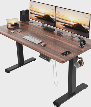 Elektrisch Verstelbaar Bureau 140x70 cm met 3 Geheugenfuncties en USB