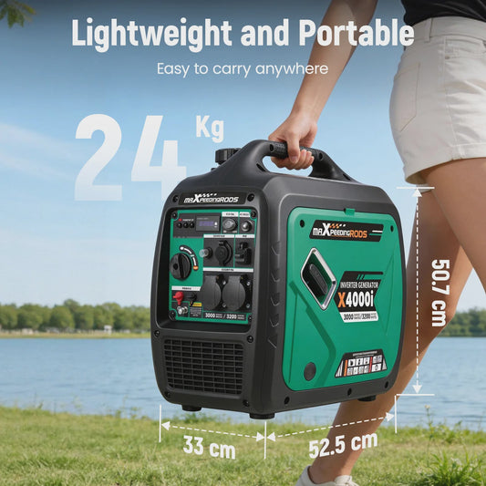 Stille Draagbare Omvormer Generator 3000W - Ideaal voor Camper, Huis & Buiten
