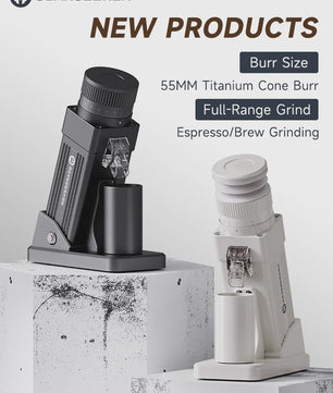 STARSEEKER E55Pro Elektrische Koffiemolen - 55mm Titanium Burr, Traploze Instelling