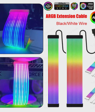 ARGB PC Kabel Verlenging - 5V 3-Pin Synchronisatie voor Moederbord & Videokaart