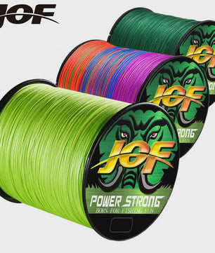 JOF 4 Strands Gevlochten Vislijn - Sterk, Duurzaam PE Multifilament (100M/300M)