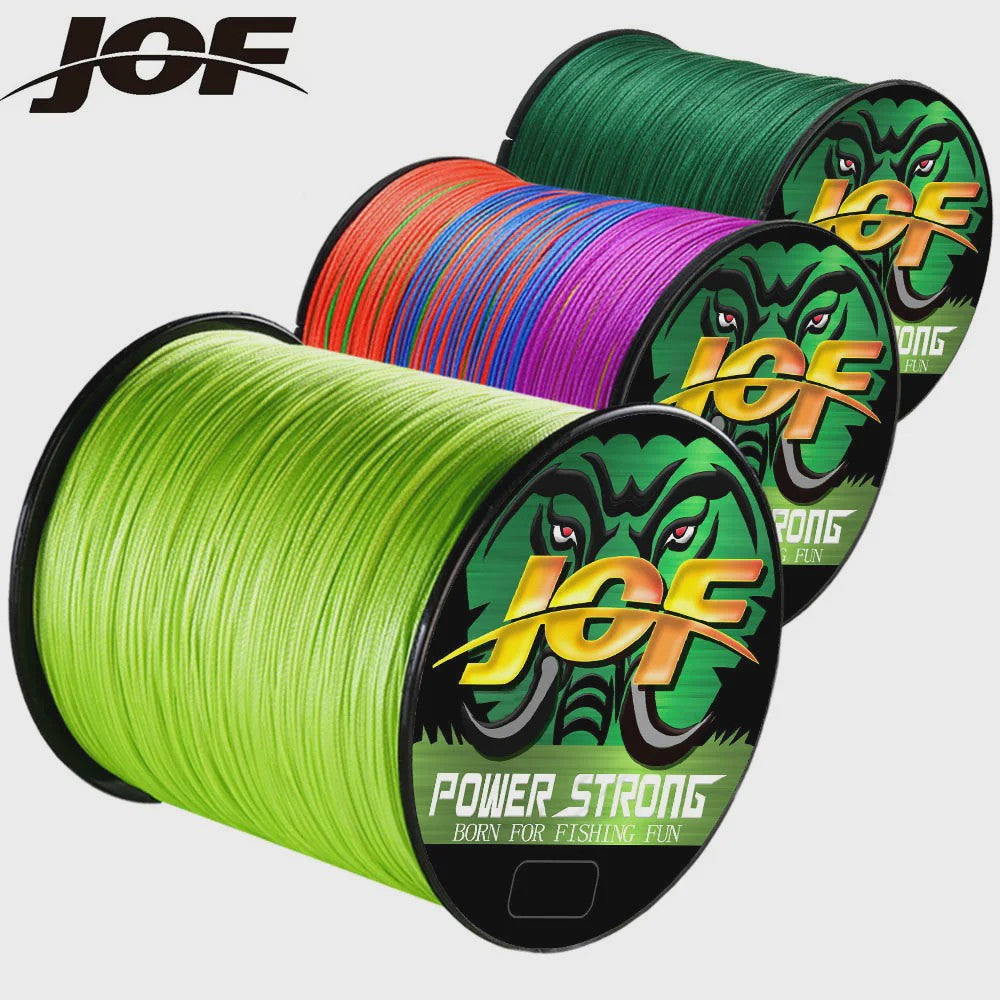 JOF 4 Strands Gevlochten Vislijn - Sterk, Duurzaam PE Multifilament (100M/300M)