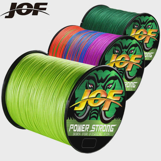 JOF 4 Strands Gevlochten Vislijn - Sterk, Duurzaam PE Multifilament (100M/300M)