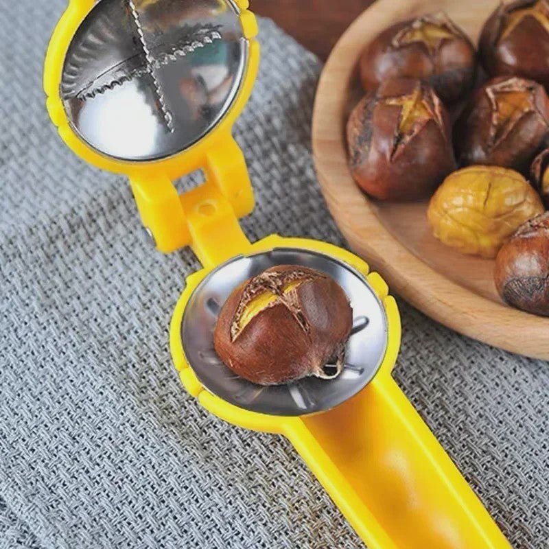 2-in-1 Notenkraker & Kastanjesnijder van Roestvrij Staal - Keuken Gadget
