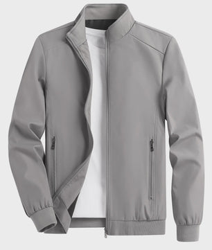 Heren Casual Bomberjack Lente/Herfst - Dunne, Effen Kleur Jas met Opstaande Kraag