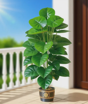 Grote Kunstplant Pothos met 24 Bladeren - 100cm Hoge Nep Groenplant
