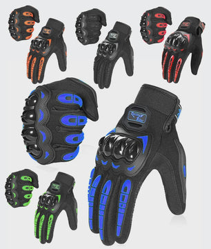 Motorhandschoenen Race Zomer Motocross Valbescherming Ademend Blauw Rood