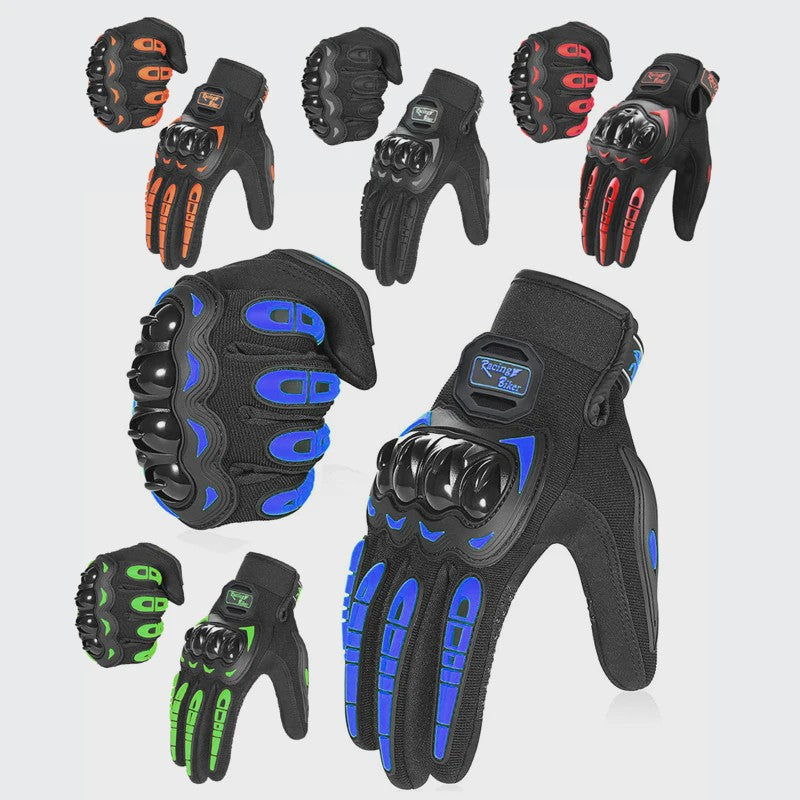 Motorhandschoenen Race Zomer Motocross Valbescherming Ademend Blauw Rood