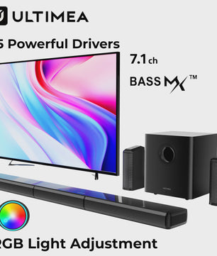 ULTIMEA Apollo S70 Ultra 7.1ch Soundbar met Draadloze Subwoofer & Surround Speakers - 410W Home Theater