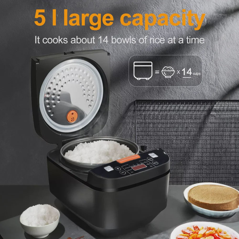 5L Multifunctionele Rijstkoker - Slim, Snel & Antiaanbaklaag