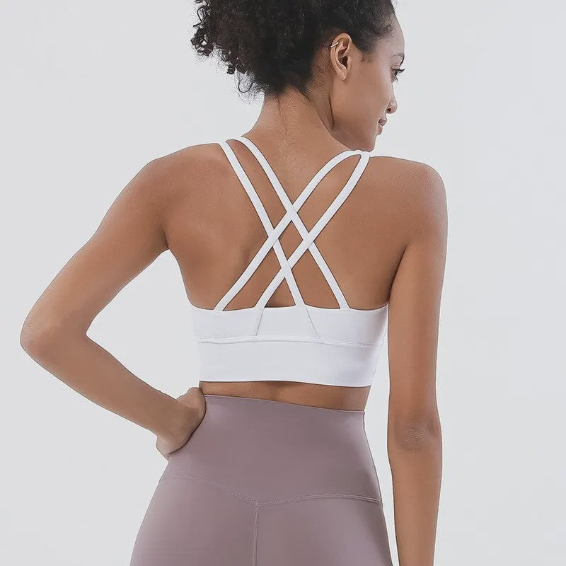 Dames Sport BH met Racerback - Ademend Nylon & Spandex voor Yoga en Fitness