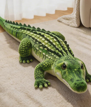 Realistisch Krokodil Pluche Speelgoed - 65/90CM - Zacht & Levensgetrouw Kussen
