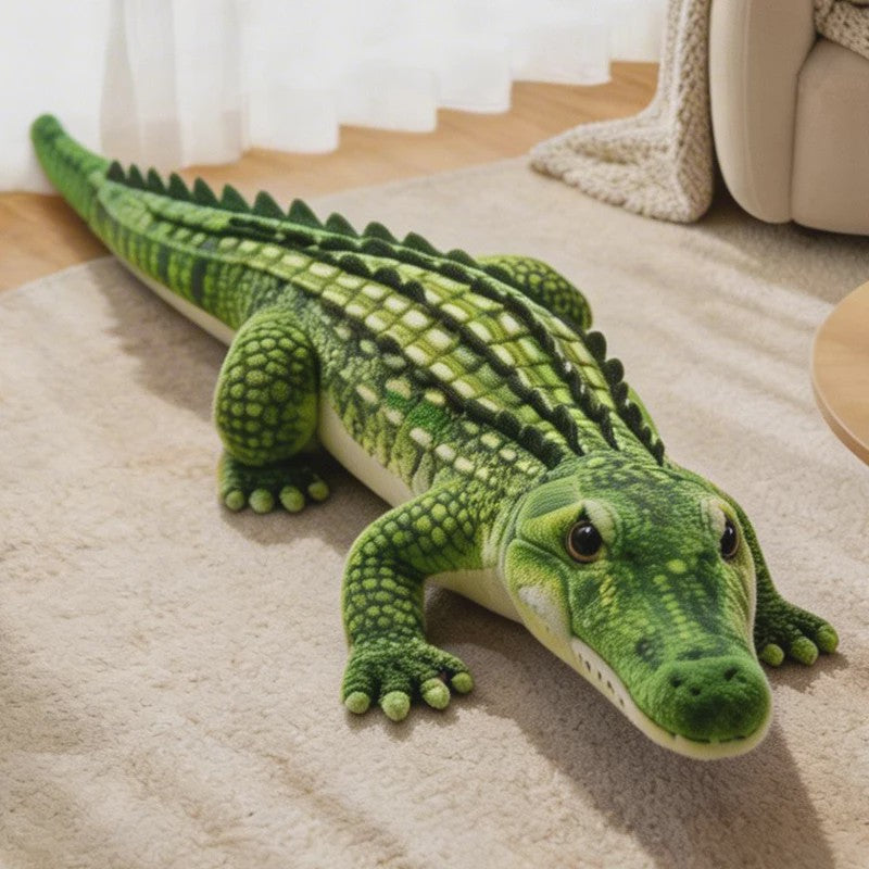 Realistisch Krokodil Pluche Speelgoed - 65/90CM - Zacht & Levensgetrouw Kussen