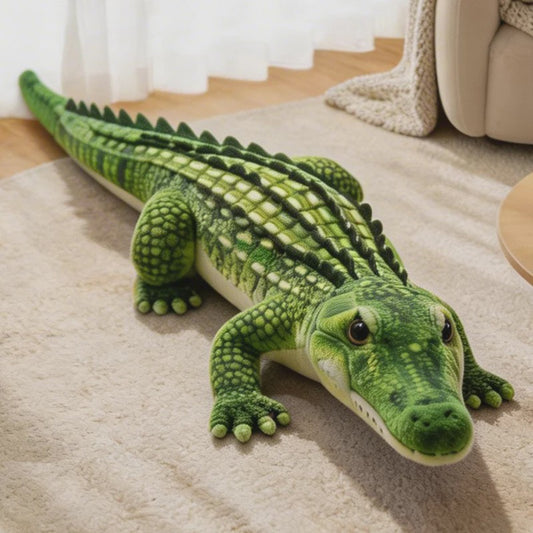 Realistisch Krokodil Pluche Speelgoed - 65/90CM - Zacht & Levensgetrouw Kussen