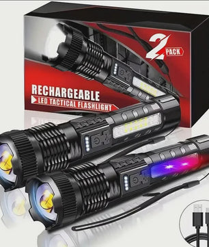 Krachtige Oplaadbare LED Zaklamp Tactisch met Zoom & 6 Modi