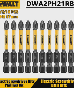 DEWALT PH2 57mm Impact Schroefbits - Set van 2, 5 of 10 stuks
