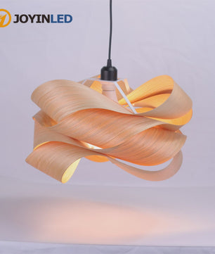 Nordic Houten Plafondlamp - Minimalistisch Design met Houtfineer
