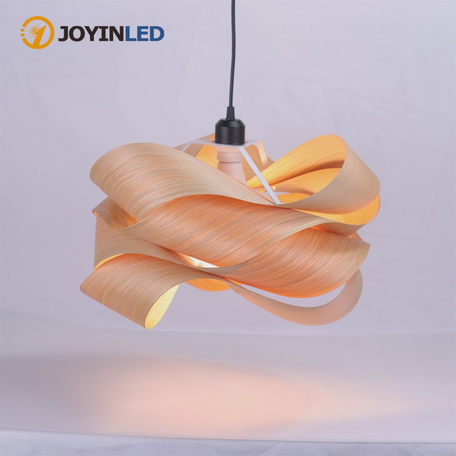 Nordic Houten Plafondlamp - Minimalistisch Design met Houtfineer