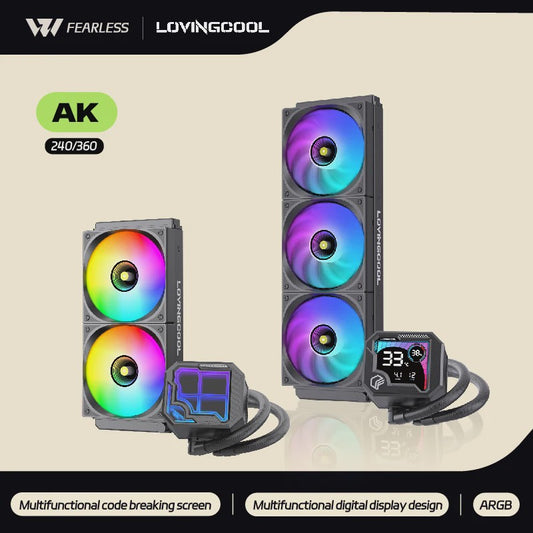 LOVINGCOOL AK 240/360mm ARGB Waterkoeler met Digitaal Display en Abyss Mirror