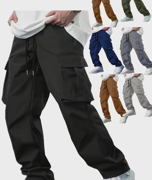 Herfst/Winter Heren Cargo Broek met Multi-Pocket en Tailleband