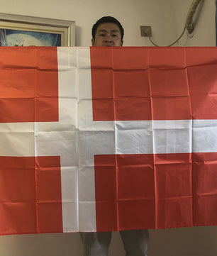Hoge Kwaliteit Deense Vlag 90x150cm - Polyester Vlag van Denemarken