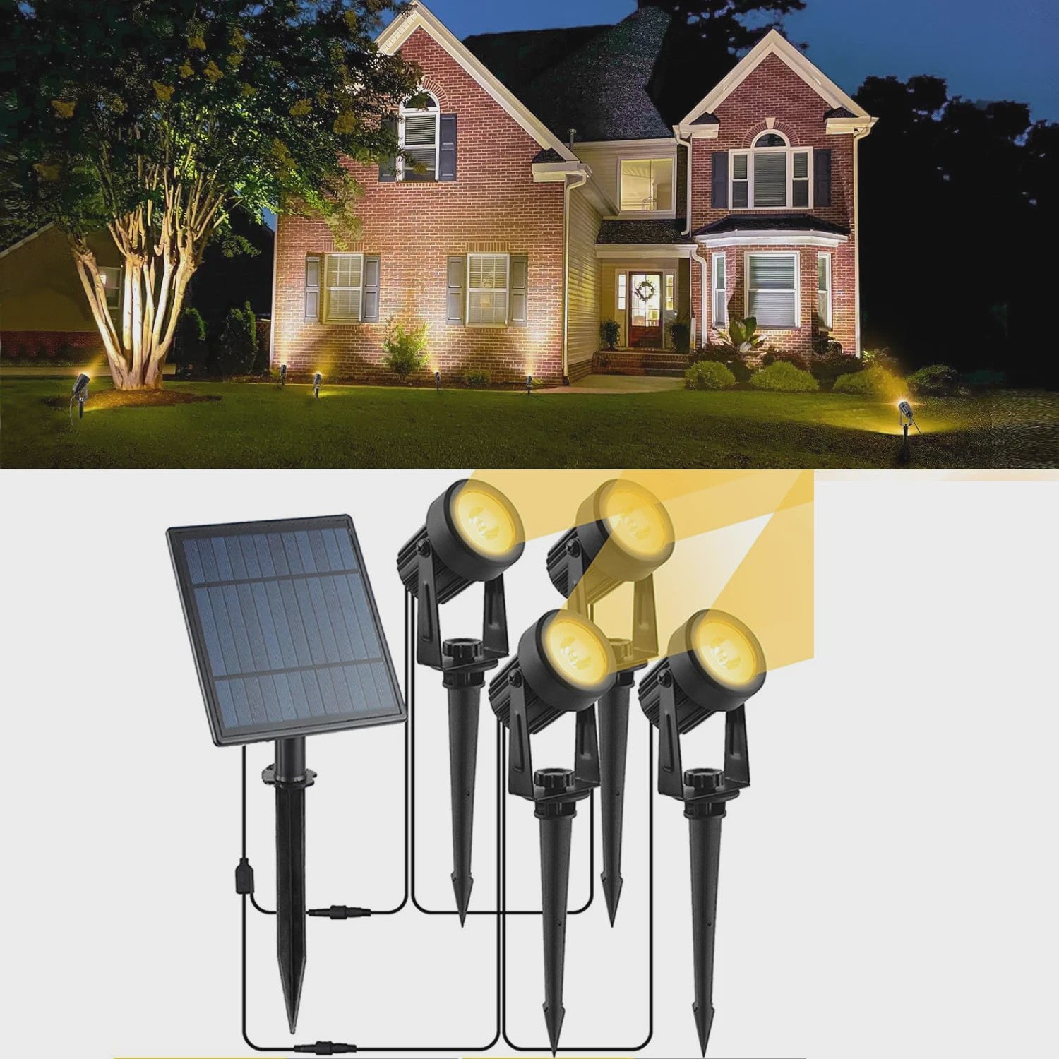Solar Tuinspots LED - Waterdicht IP65 - Verstelbaar - Veiligheid & Sfeer