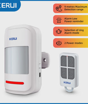 KERUI HW19 PIR Bewegingsmelder met Alarm Geluid, Deurbel Functie & SOS Knop