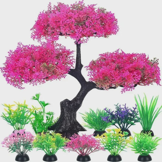 Set Kunstplanten Aquarium Decoratie - Levendige Kleuren voor Vistank