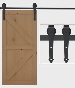 Homcom 200Cm/6.6Ft Sliding Door Hardware Kit Door Accessories