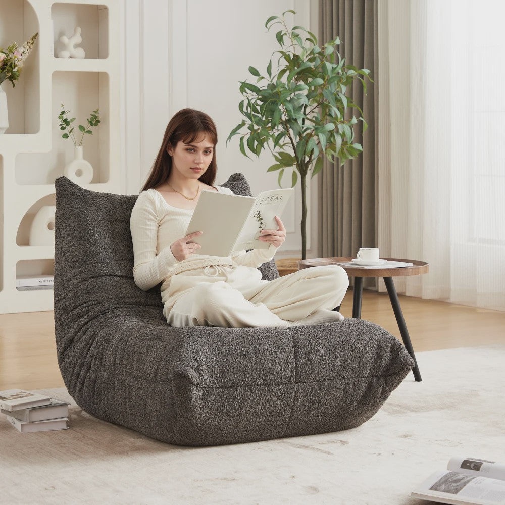 Moderne Chenille Togo Fauteuil - Comfortabele Lounge Stoel met Memory Foam