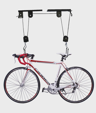 Zwarte Fietslift met Plafondmontage - Fietsopslag tot 60kg