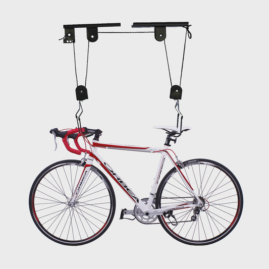 Zwarte Fietslift met Plafondmontage - Fietsopslag tot 60kg