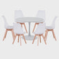 Nordic Ronde Eetkamertafel met 6 Stoelen - Stijlvol en Comfortabel