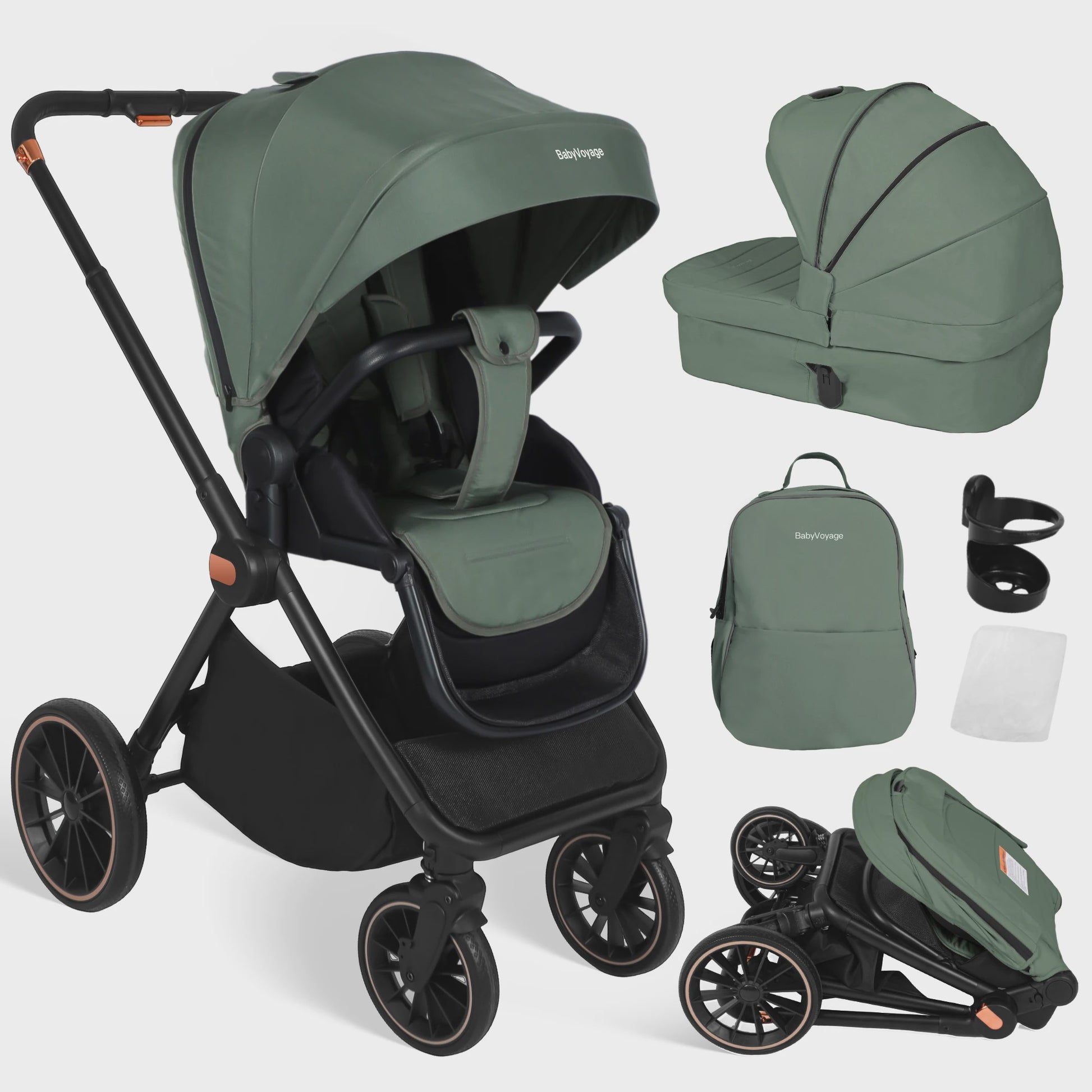 Lichtgewicht 2-in-1 Babybuggy: Multifunctioneel, Omkeerbaar en Makkelijk Inklapbaar
