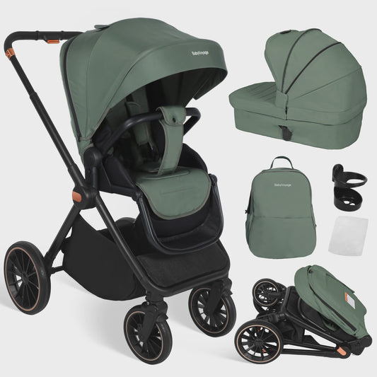 Lichtgewicht 2-in-1 Babybuggy: Multifunctioneel, Omkeerbaar en Makkelijk Inklapbaar
