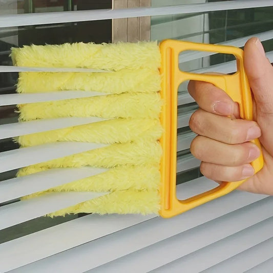 Multifunctionele Raamborstel voor Jaloezieën en Ventilatieroosters - Wasbaar & Verwijderbaar