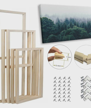 DIY Houten Canvas Frame Kit - Diverse Maten voor Schilderijen & Diamantkunst